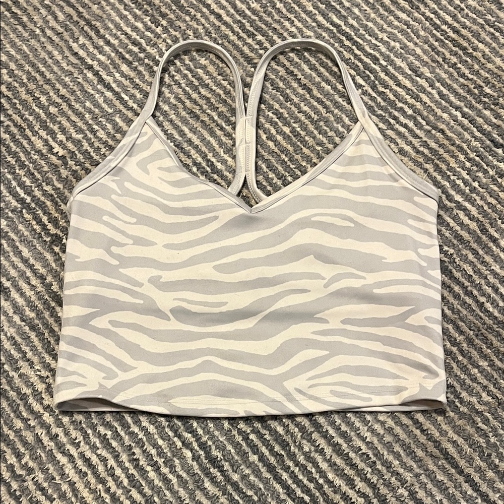 Gottex Gray Zebra Print Top